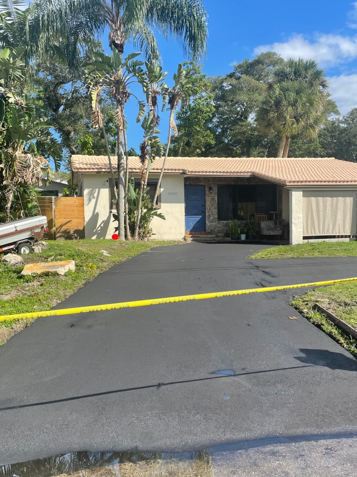 Driveway Seal Coating project in Davie, FL by South Florida Paving Inc.