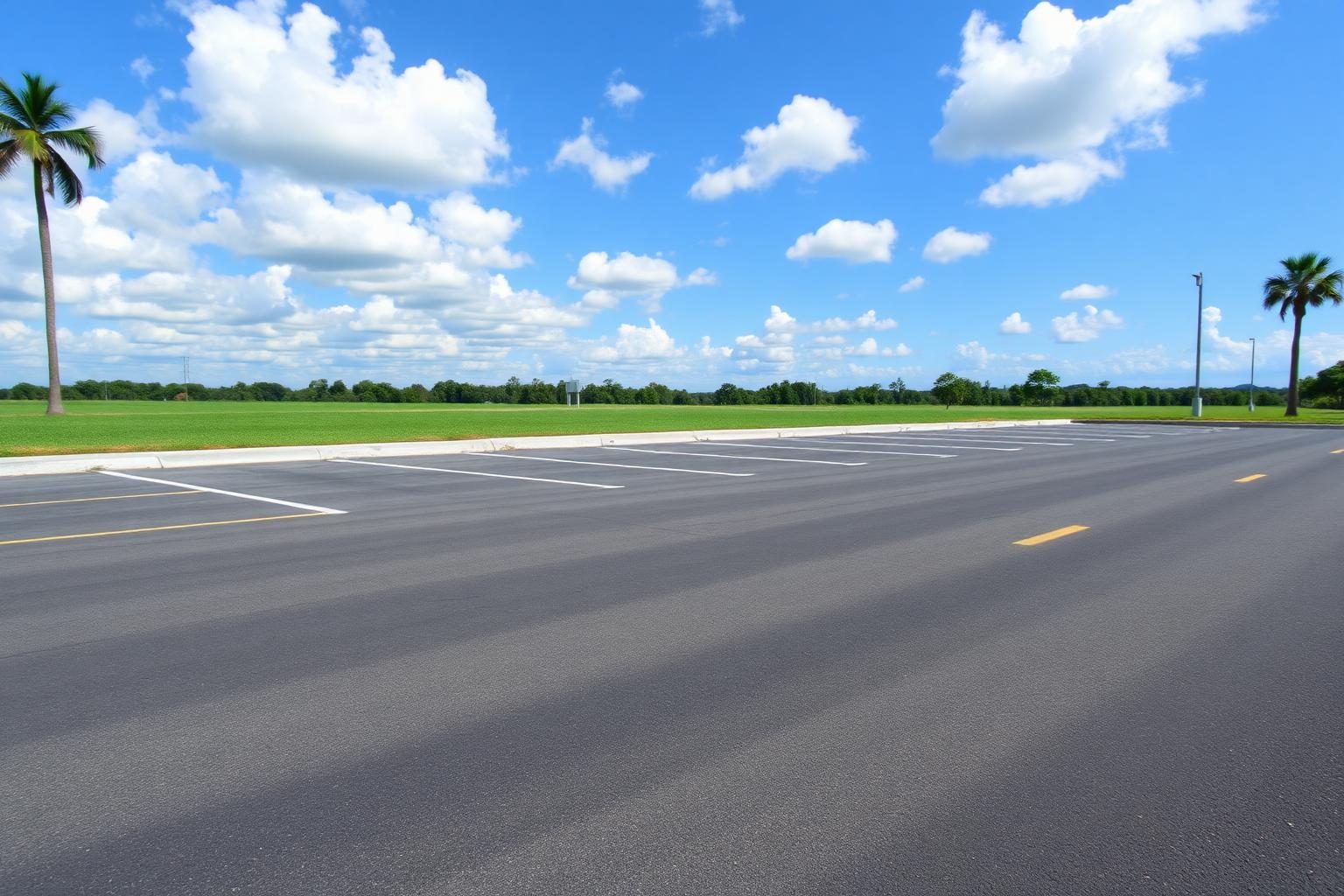 South Florida Paving crew paving asphalt in Coral Springs, FL